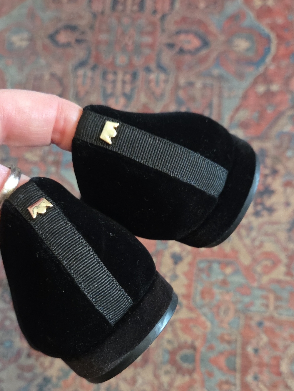 Birdies The Goldfinch 15 Black Velvet Flats Size 9.5 - Picture 3 of 9